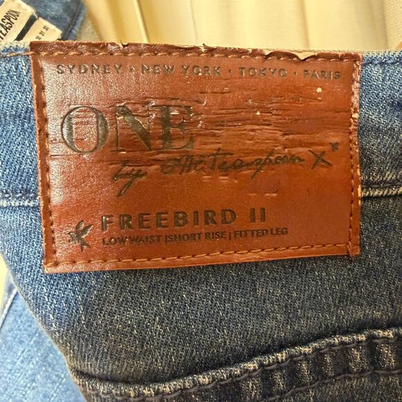 One Teaspoon Freebird II Jeans Women’s Size 28 Medium Wash Ankle Zip Skinny - Picture 4 of 6